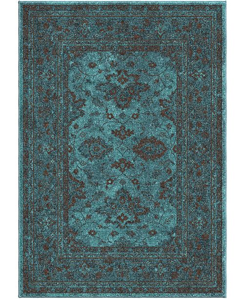 Edgewater Living Umbria Ethnicagra Aqua 7 10 X 10 10 Area Rug Reviews Rugs Macy S