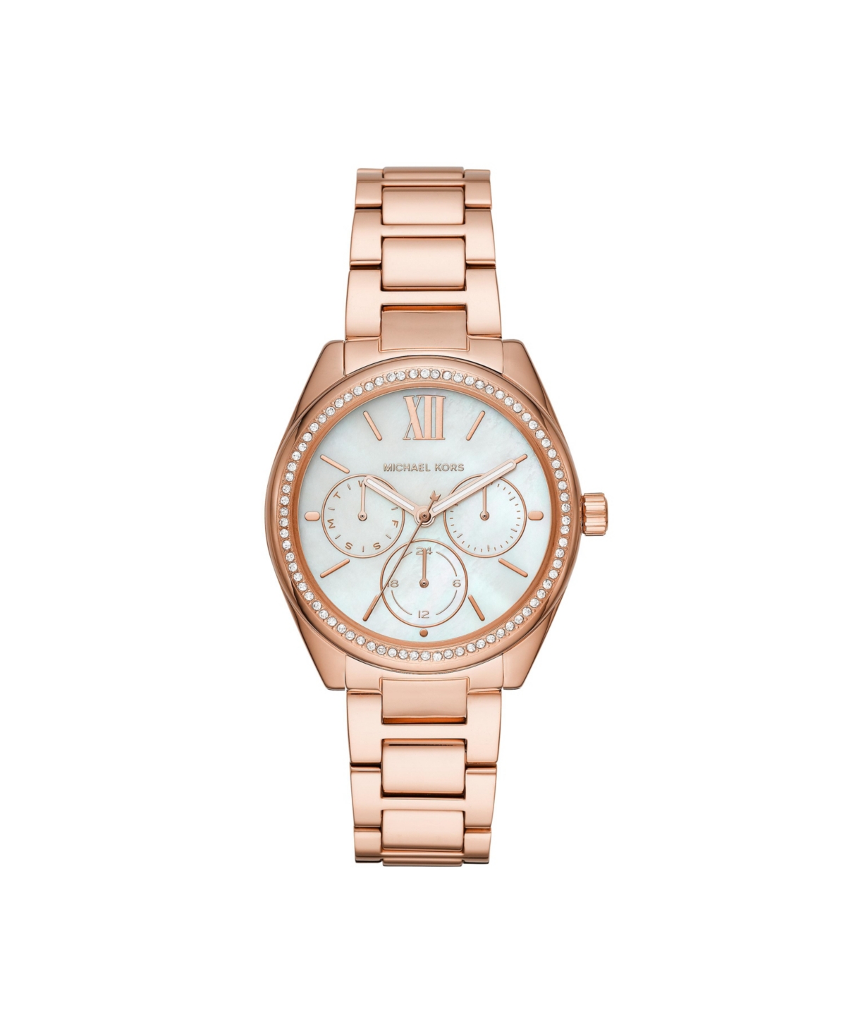 Michael Kors Women's Janelle Multifunction Rose Gold-tone Stainless Steel Bracelet Watch 36mm Mk7095