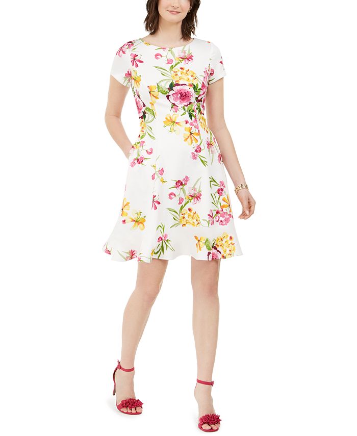 jessica howard petite ruffle scuba gown