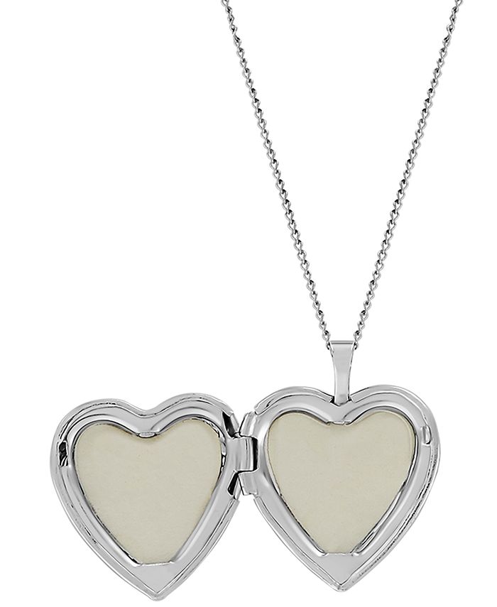 Macy's heart locket necklace clearance