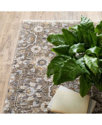 Maharaja 532D Gray and Tan 9'10" x 12'10" Area Rug