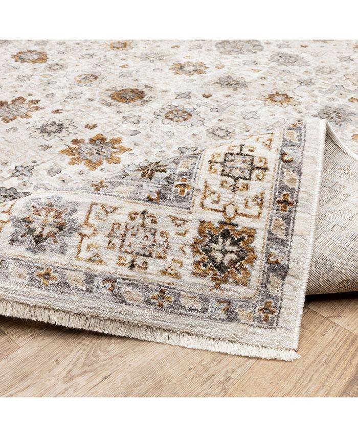 JHB Design Kumar Kum04 Gray and Ivory 2' x 3' Area Rug & Reviews Rugs Macy's