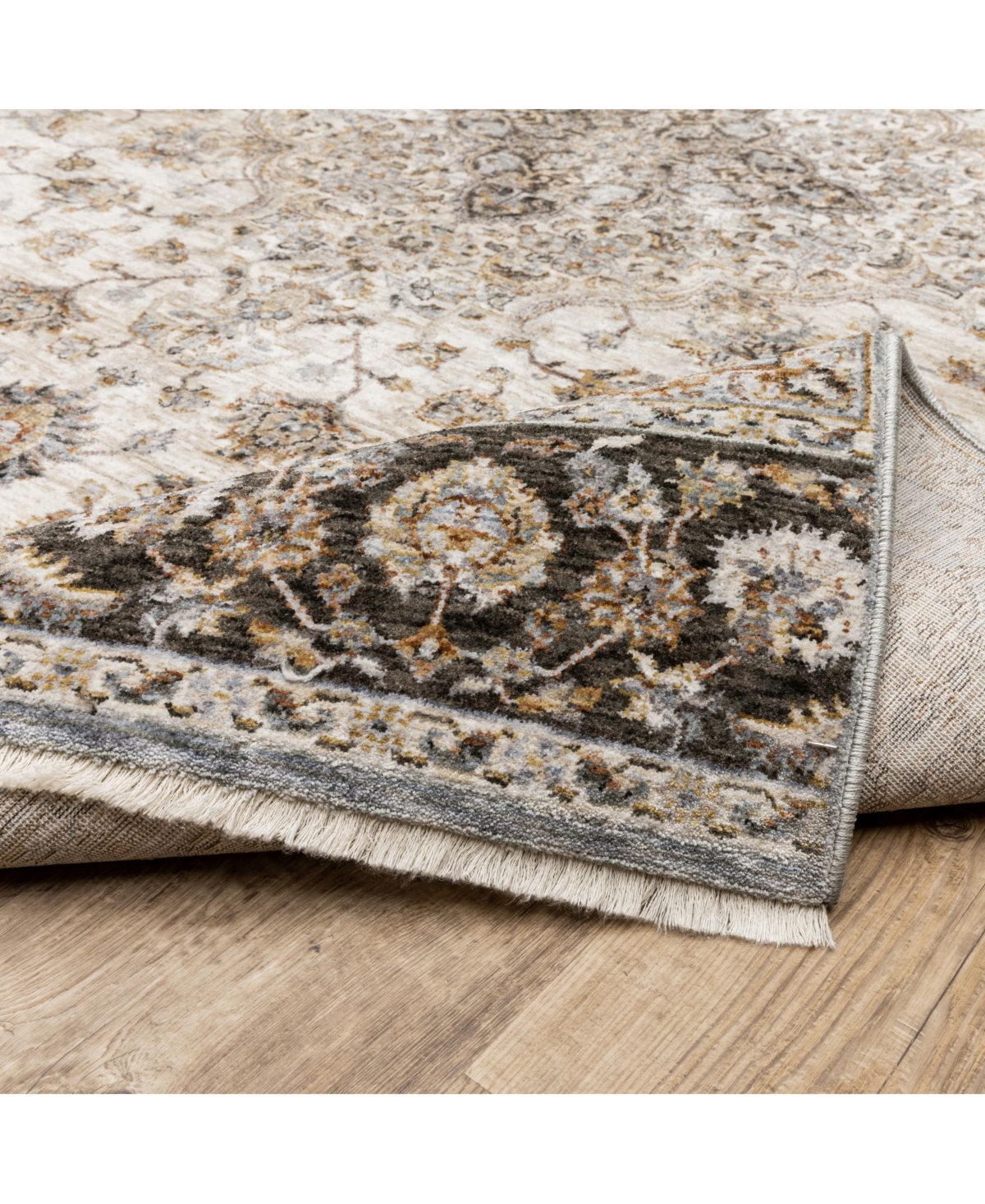 Oriental Weavers Maharaja 660J Ivory and Blue 2'3" x 7'6" Runner Rug