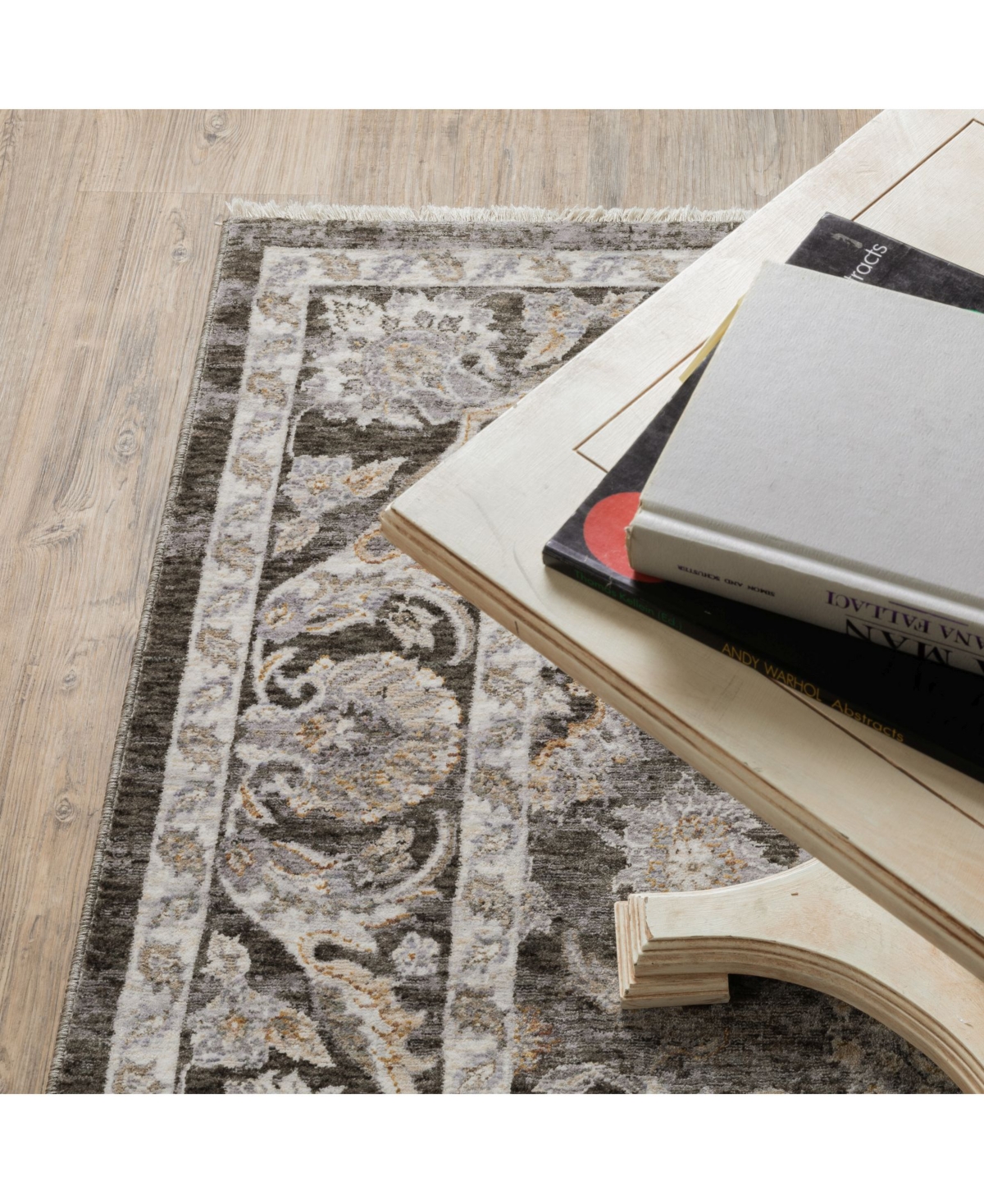 Jhb Design Maharaja 70e Gray And Ivory 6'7" X 9'6" Area Rug In Gray,ivory