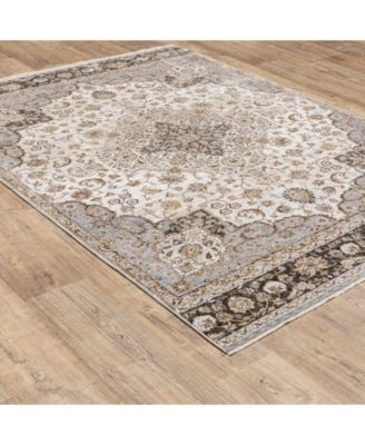 Maharaja 660J Ivory and Blue 3'3" x 5' Area Rug