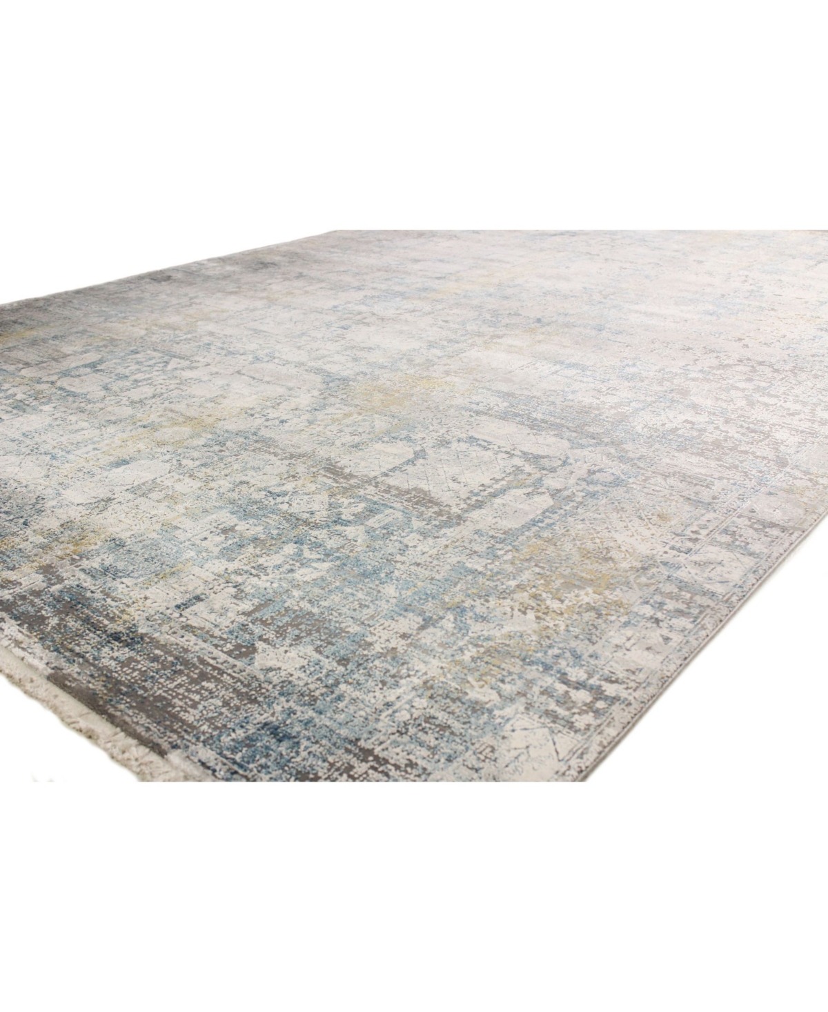 Shop Bb Rugs Charm Cha-05 Gray, Blue 7'9" X 9'9" Area Rug In Gray,blue