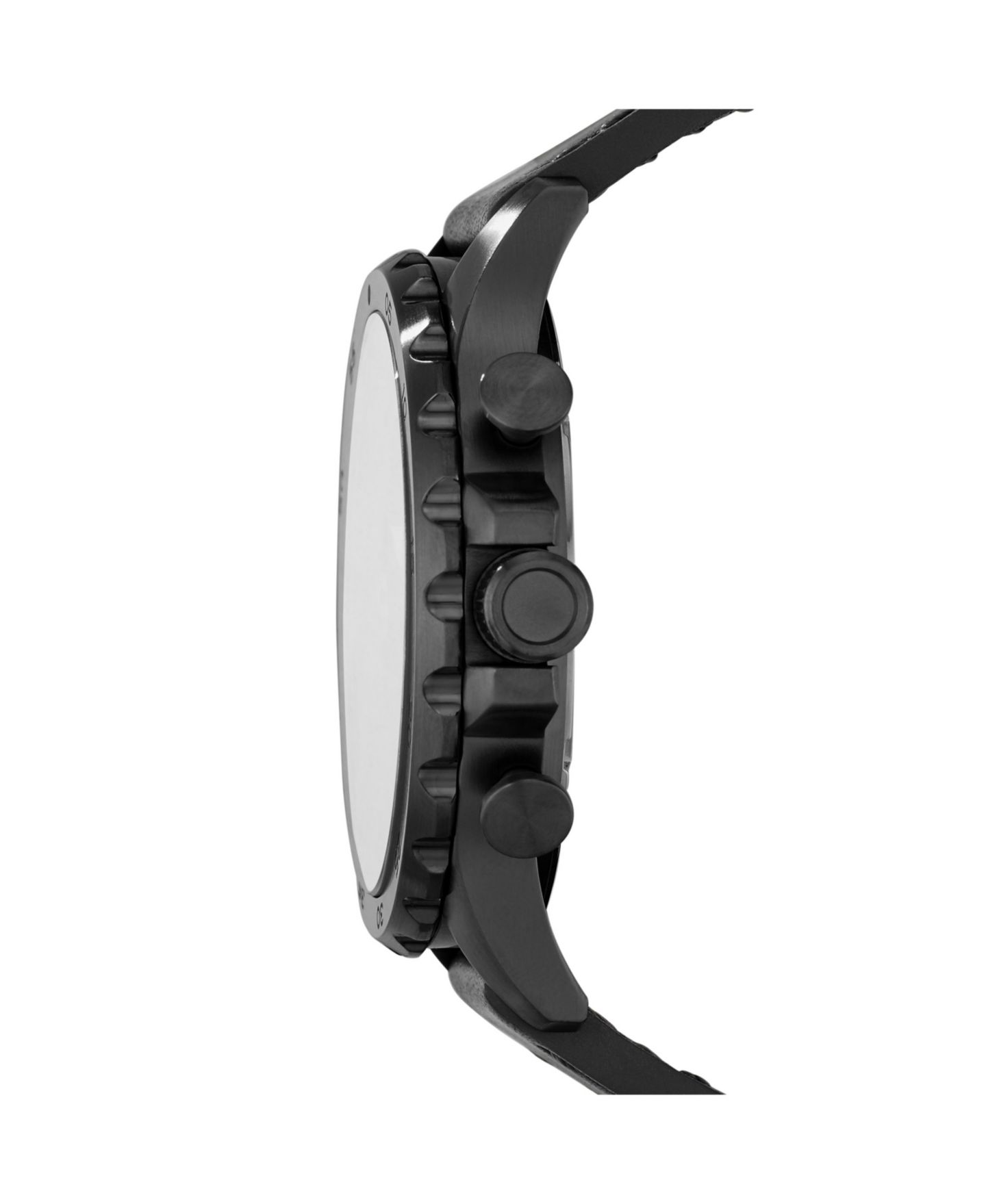 Мужские часы Fossil Nate Black Leather Strap Watch — фото 2