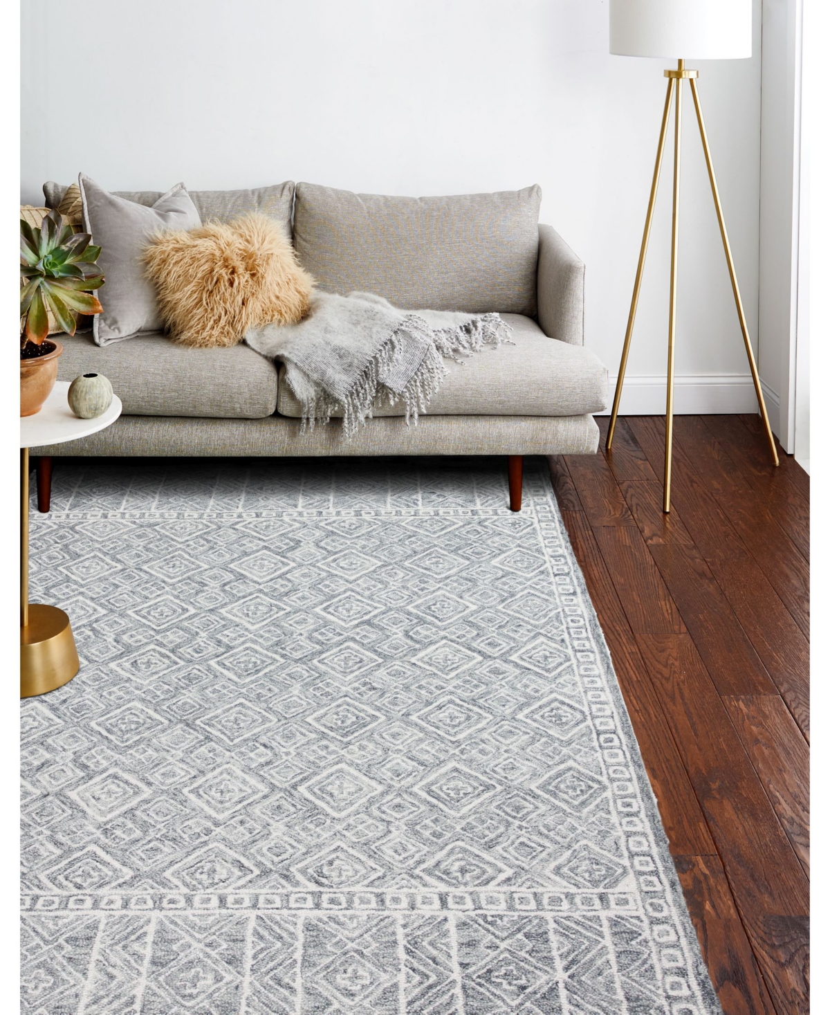 Closeout! Bashian Taron Val-09 Slate 3'6" x 5'6" Area Rug