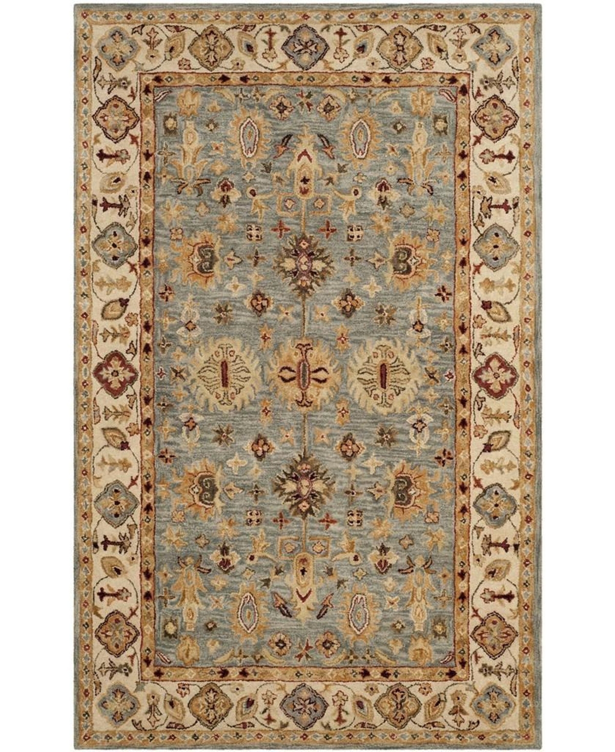 Safavieh Antiquity At847 Blue and Ivory 6' x 9' Area Rug - Blue