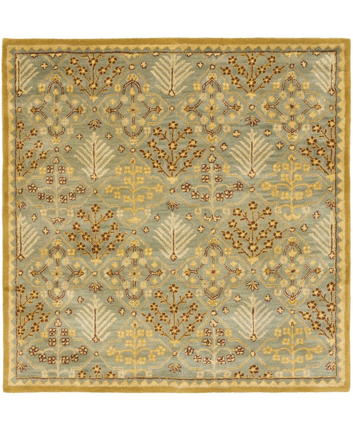 Safavieh Antiquity At613 Mist and Gold 8' x 8' Square Area Rug - Mist