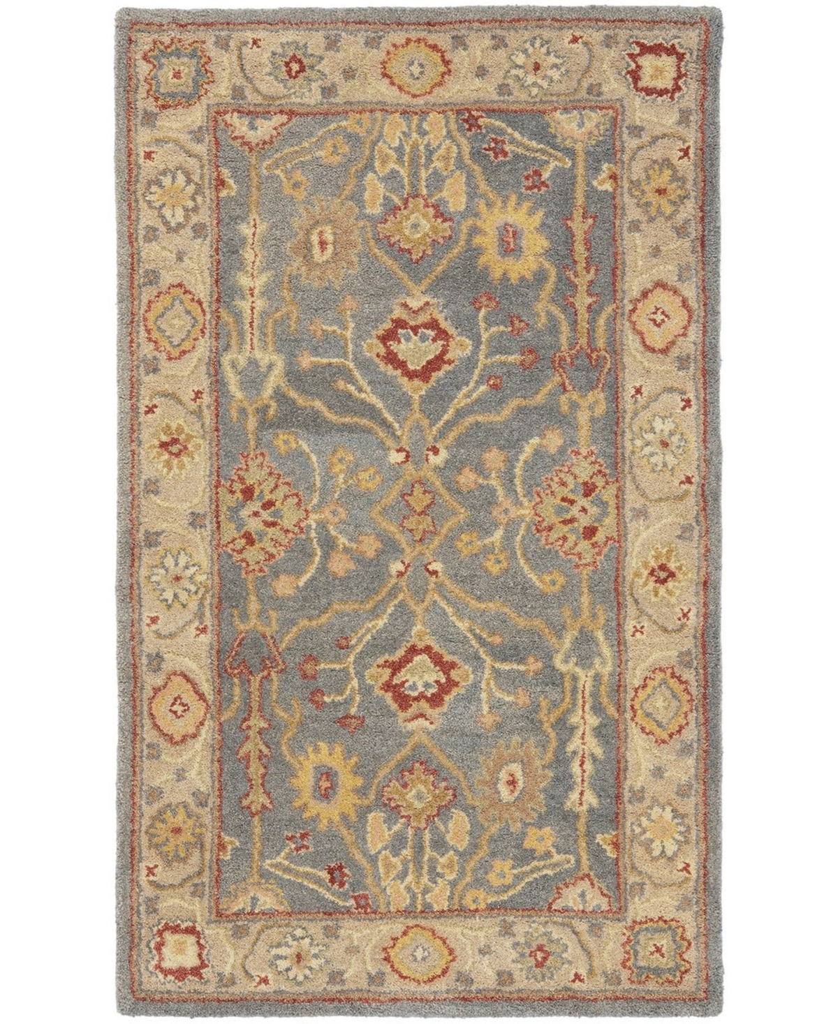 Safavieh Antiquity At314 Blue and Ivory 6' x 9' Area Rug - Blue