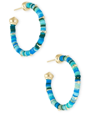 image of Kendra Scott Medium Disc-Bead Hoop Earrings, 1.25