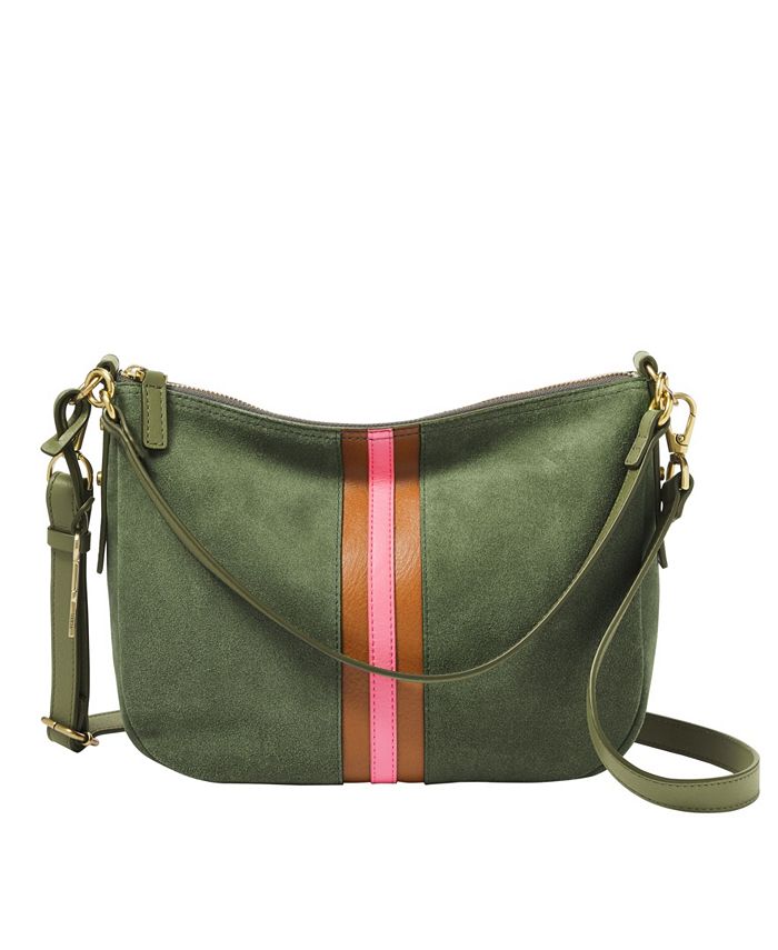 Fossil Women's Jolie Crossbody Suede with Applique Stripe Macy's