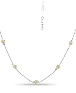 image of Giani Bernini Cubic Zirconia Mini-Cluster Statement Necklace, 16