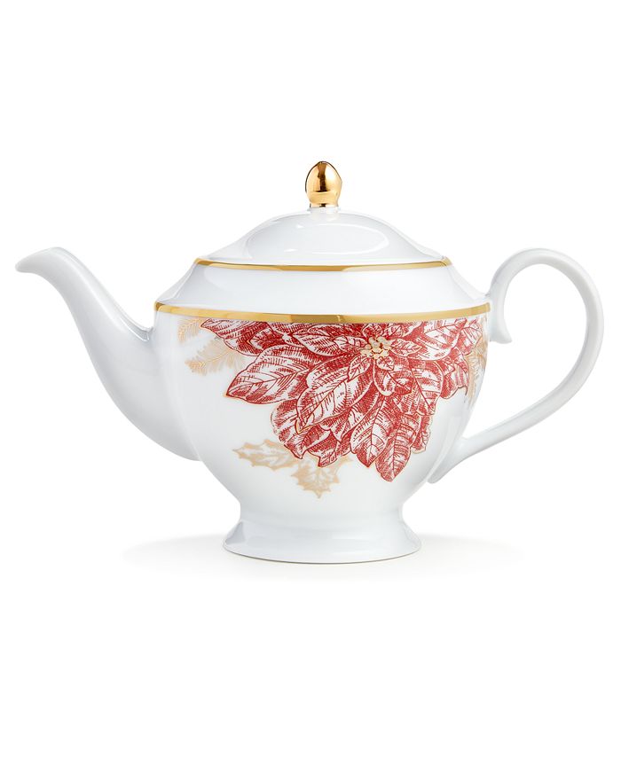 Martha Stewart Collection Poinsettia Teapot, Created for Macy's Macy's