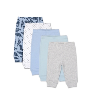 The Peanutshell Baby Boys Dinos and Dots 5 Pack Pants