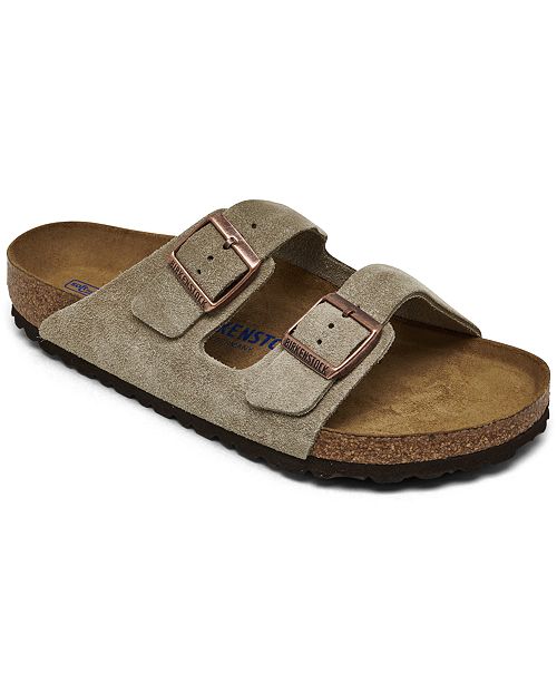 Birkenstock Men S Arizona Suede Leather Soft Footbed Casual Sandals From Finish Line Reviews Finish Line Athletic Shoes Men Macy S