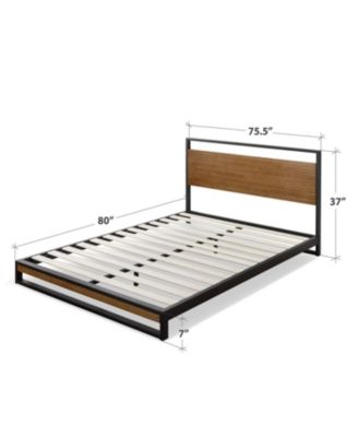 Zinus Suzanne Bamboo and Metal Platform Bed Frame, King