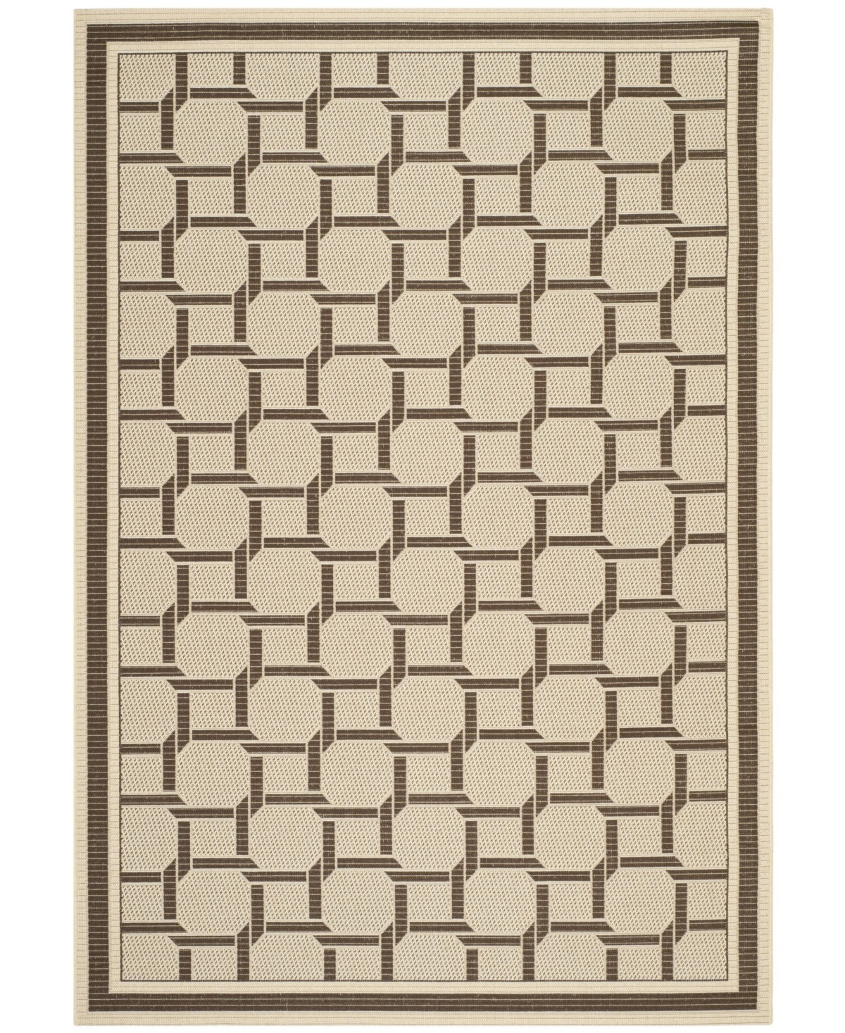 Martha Stewart Collection Resort Weave MSR4258 Cream 6'7in x 9'6in Outdoor Area Rug - Cream