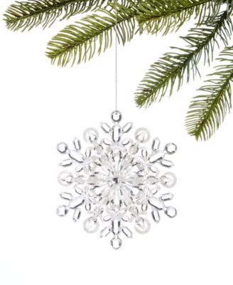Holiday Lane - Snowdaze Acrylic Snowflake Ornament, Created for Macy's