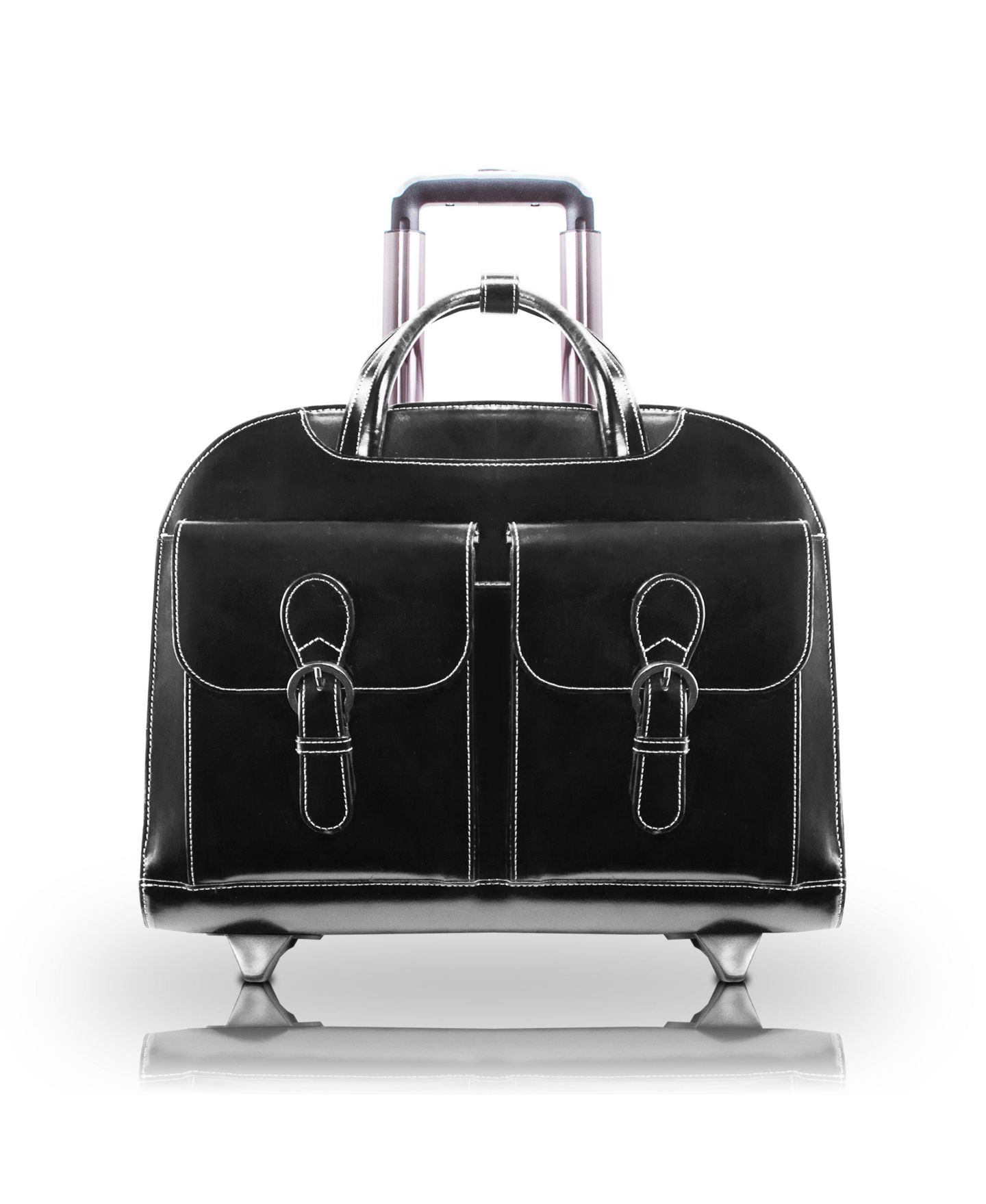 Сумка McKlein Davis Wheeled Briefcase, цвет: Чёрный — фото 4