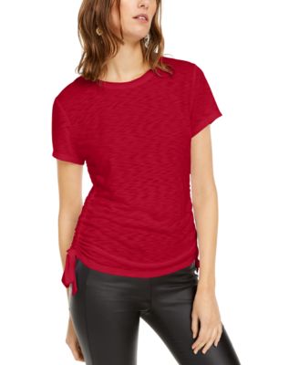 macys petite red tops