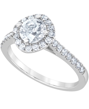 image of Diamond Halo Engagement Ring (1-3/8 ct. t.w.) in 14k White Gold