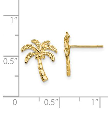 Macy's - Palm Tree Stud Earrings in 14k Gold