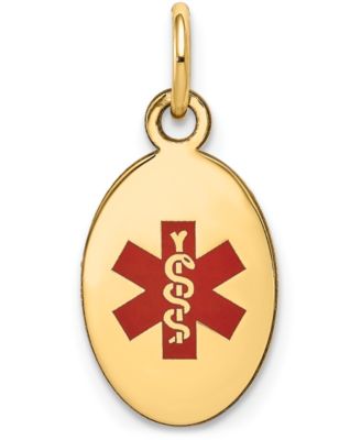 Macy's - Medical Info Charm Pendant in 14k Gold
