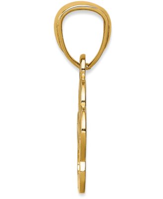 Paw Print Openwork Charm Pendant in 14k Yellow Gold