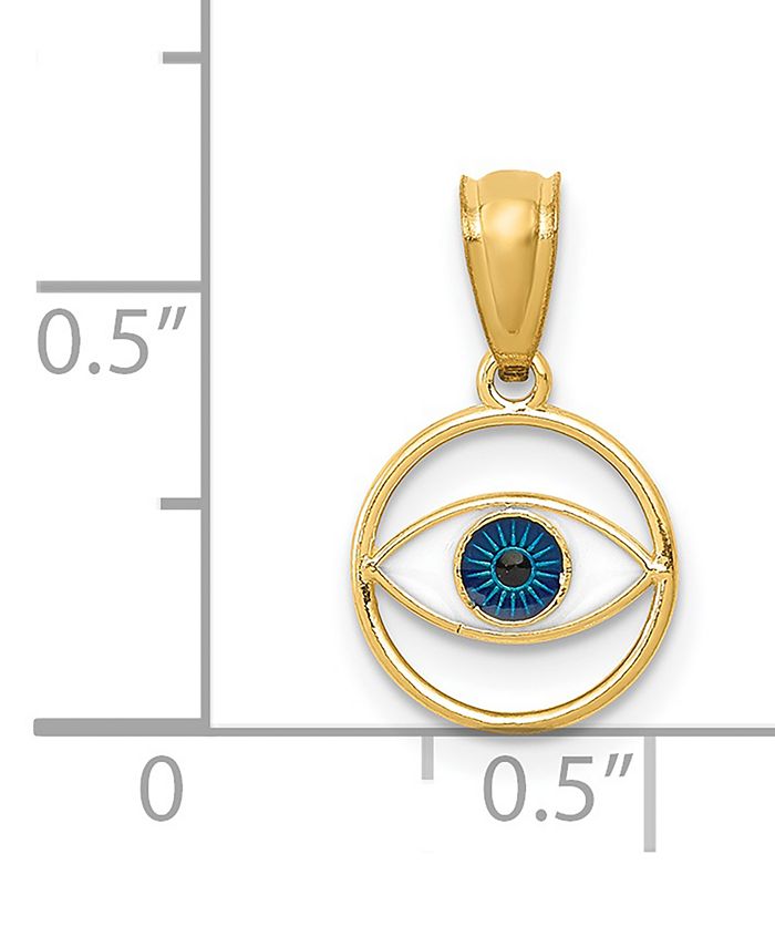 Macy's Evil Eye Charm Pendant in 14k Gold and Enamel Macy's