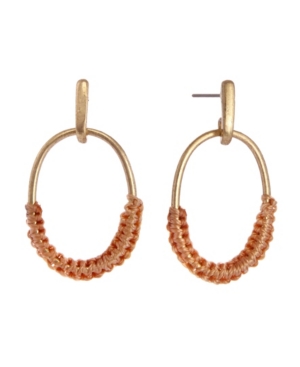 image of The Sak Thread Oval Drop Earrings