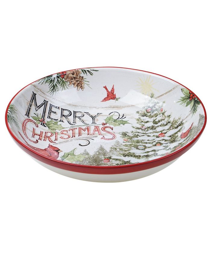 Certified International Evergreen Christmas Serving Bowl Macy's