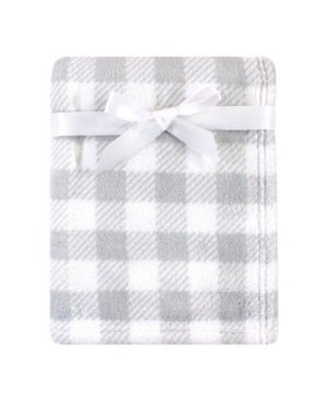 Luvable Friends Baby Boys And Girls Blanket In Gray Plaid