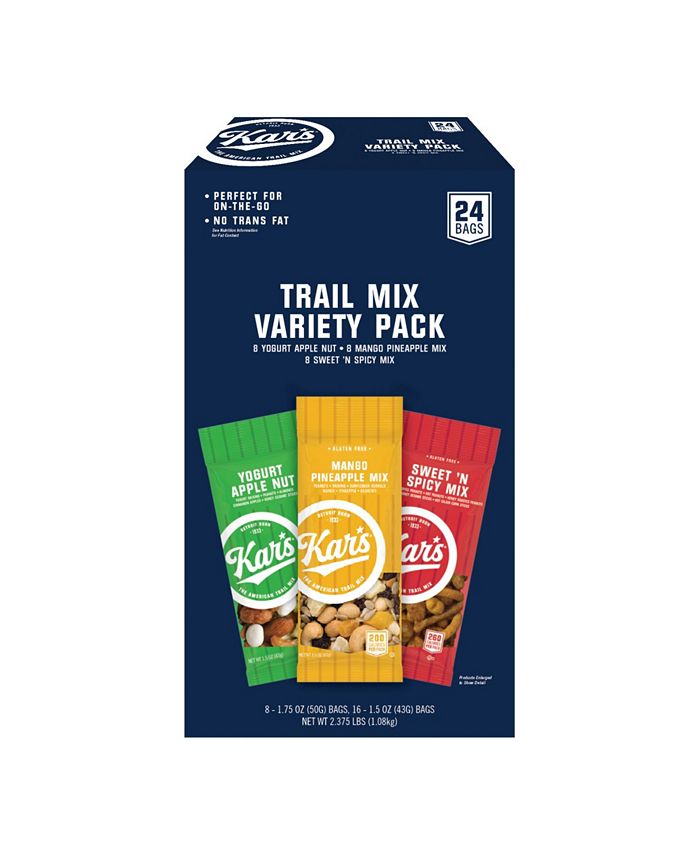 Kar's Trail Mix Mixed Nuts Variety Pack, 24 Count Macy's