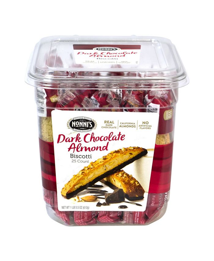 Nonni's Biscotti Dark Chocolate Almond, 25 Count Macy's