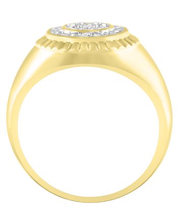 Macy's - Men's Diamond (1/2 ct. t.w.) Ring in 10k Yellow Gold