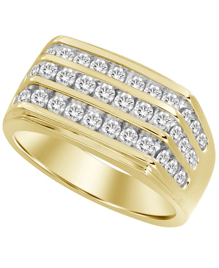Macy's Men's Diamond (2 ct. t.w.) Ring in 10k Yellow Gold - Macy's