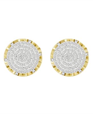 Men's Diamond (1/3 ct.t.w.) Earring Set in 10k Yellow Gold