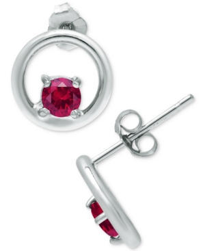 image of Giani Bernini Cubic Zirconia Circle Stud Earrings, Created for Macy-s