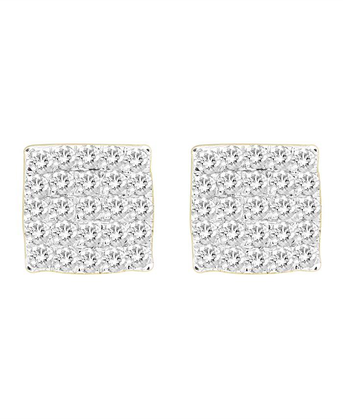 Macy's - Men's Diamond (1 ct.t.w.) Earring Set in Yellow Gold