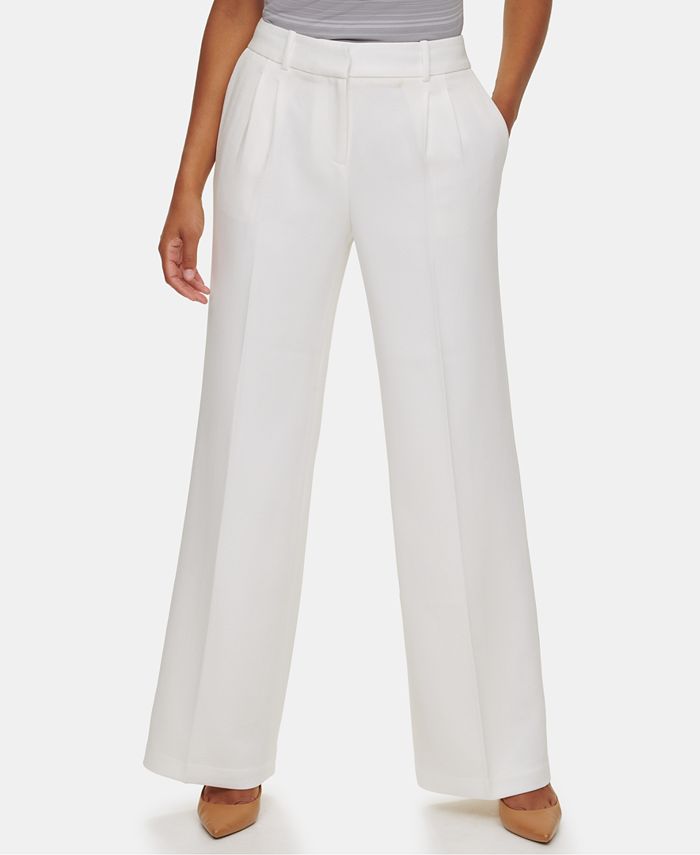 Calvin Klein Twill Modern Fit Trousers - Macy's