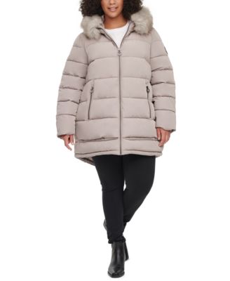 dkny women's coats plus size