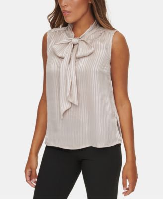 calvin klein tie neck blouse