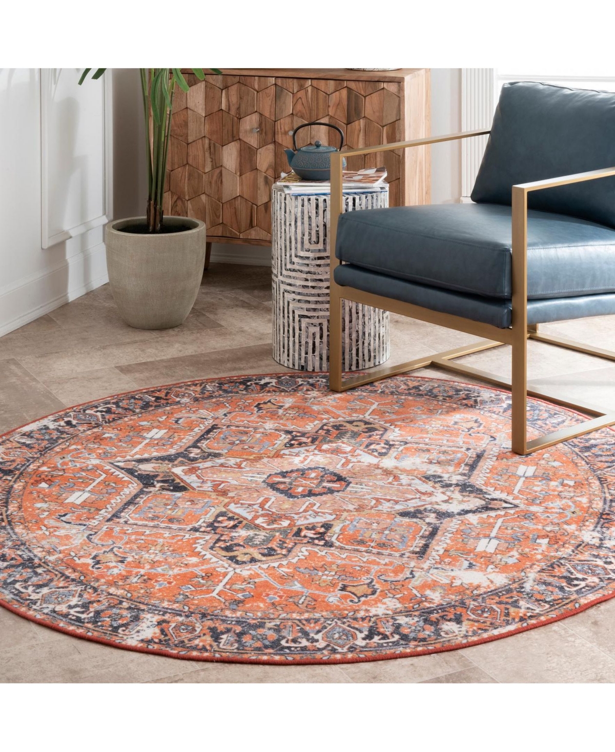 nuLoom Sherita DISA05AArea Rug - Rust