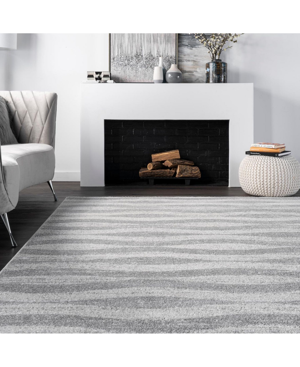 nuLoom Tristan BDSM02AArea Rug - Gray
