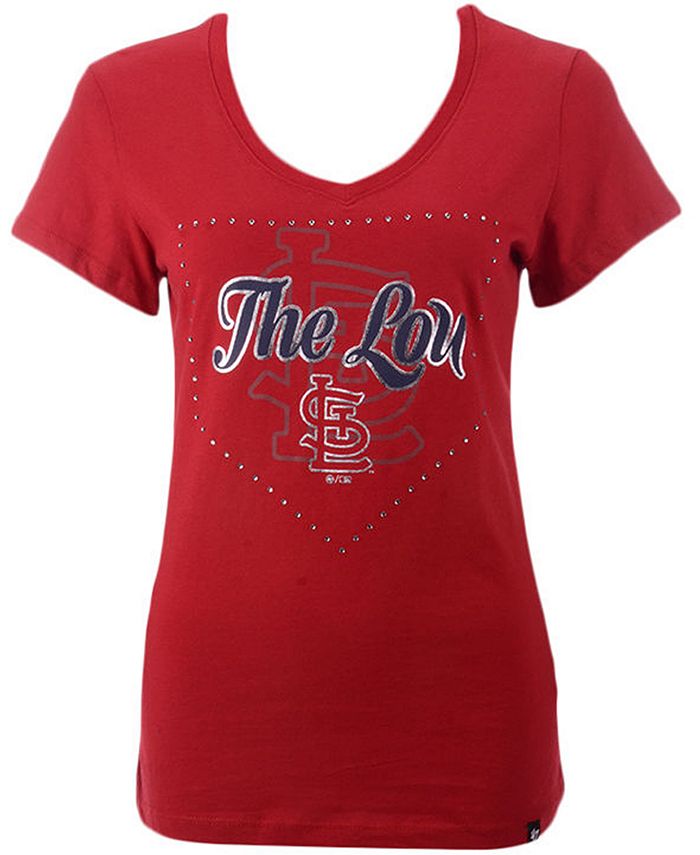 St. Louis Cardinals Women's Red V-Neck T-Shirt