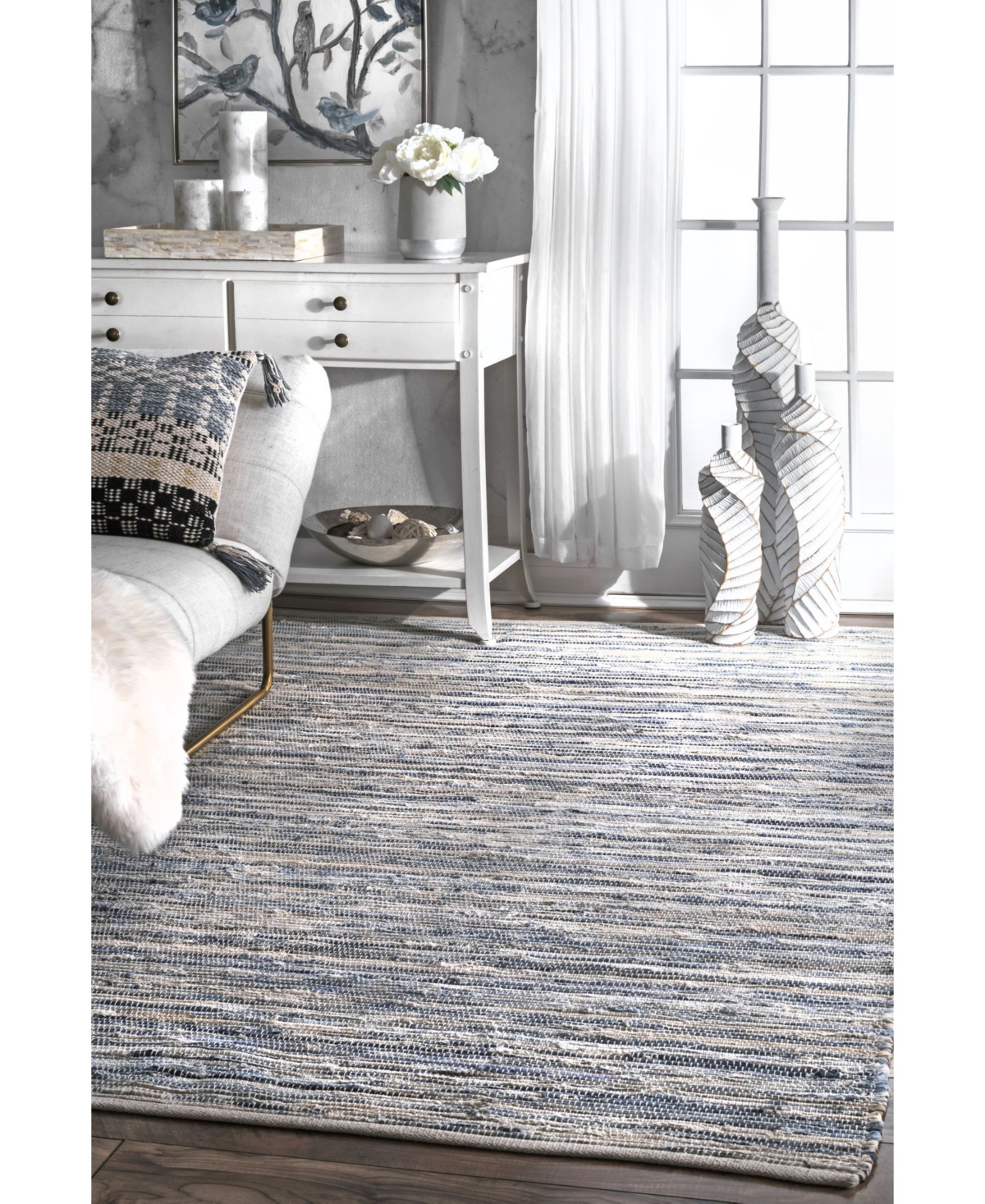 nuLoom Maile HMDM01ARug - Blue