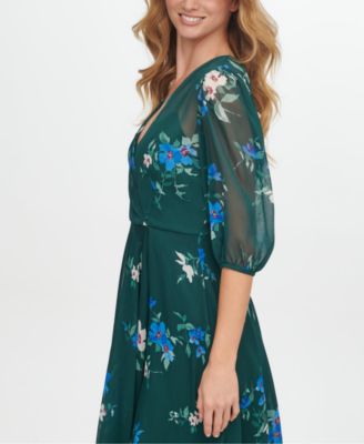 macy's calvin klein green dress