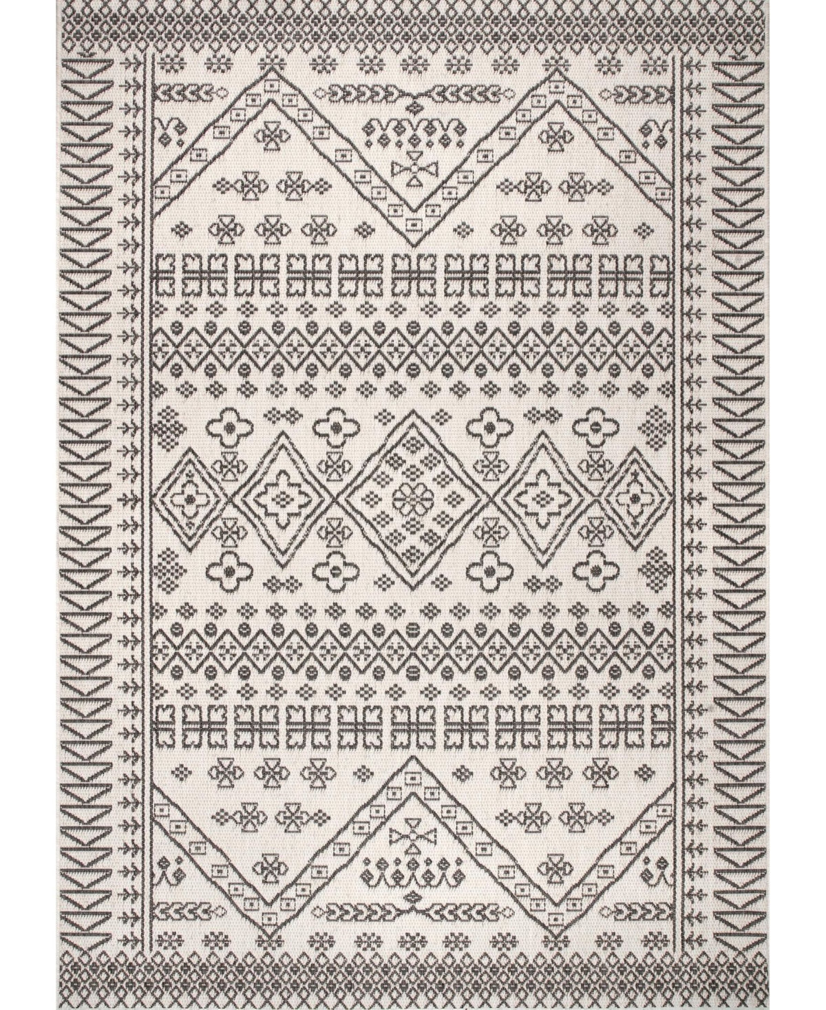 nuLoom Kandace OWDN24B Ivory 8'6in x 11' Outdoor Area Rug - Ivory